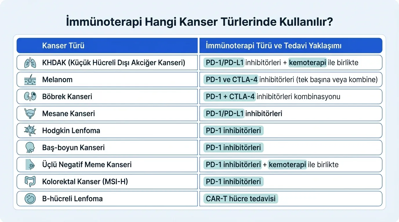 İmmünoterapide Biyobelirteç Testleri görsel özeti