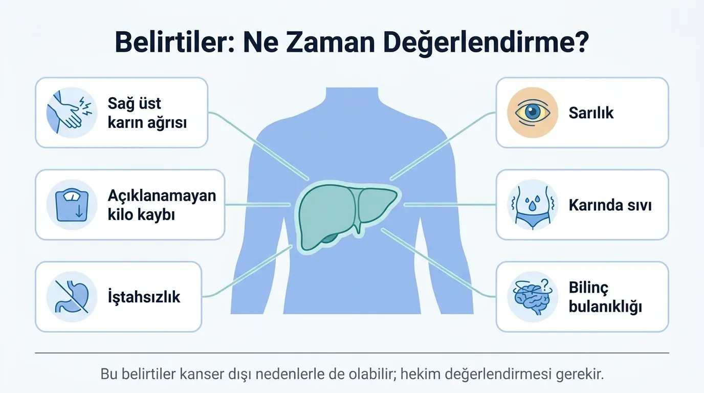 Karaciğer Kanseri Belirtileri görsel özeti