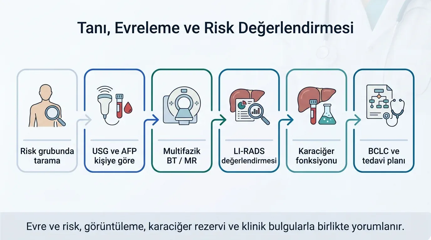 Karaciğer Kanseri Tanı ve Evreleme görsel özeti