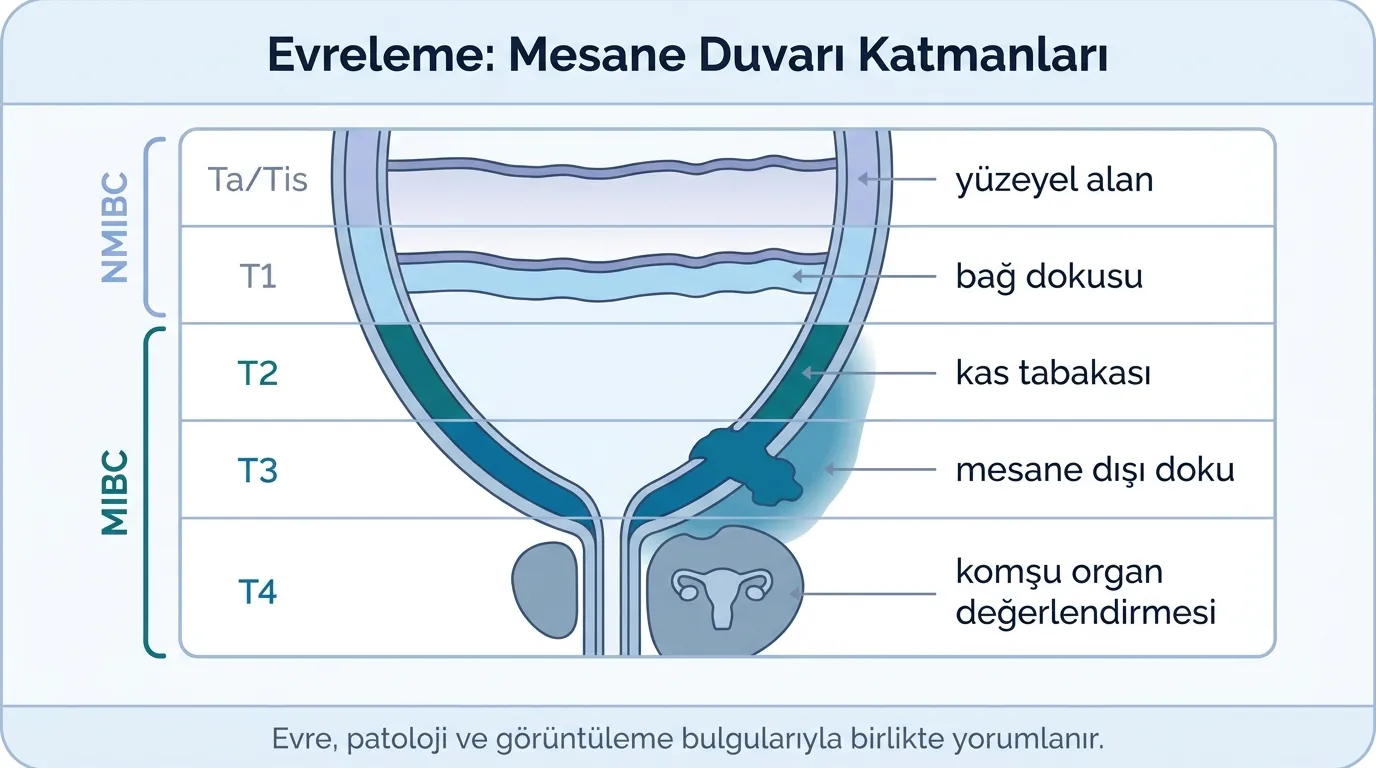 Mesane Kanseri Tanı ve Evreleme görsel özeti